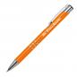 Preview: 10 Kugelschreiber aus Metall mit Namensgravur - lackiert - orange (matt)