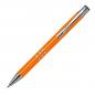 Preview: 10 Kugelschreiber aus Metall mit Namensgravur - lackiert - orange (matt)