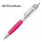 Preview: 10 Kugelschreiber mit Namensgravur - aus Metall - Farbe: silber-pink