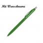 Preview: 10 Kugelschreiber mit Namensgravur - aus Metall - gummiert - Farbe: grün