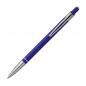 Preview: 10 Kugelschreiber mit Namensgravur - aus Metall - slimline - Farbe: blau