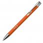 Preview: 10 schlanke Kugelschreiber mit Namensgravur - aus Metall - Farbe: orange