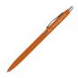 Preview: 10 Schlanke Metall-Kugelschreiber mit Gravur / gummiert / Farbe: orange