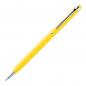 Preview: 10 Touchpen Drehkugelschreiber mit Namensgravur - aus Edelstahl - Farbe: gelb