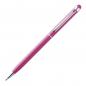 Preview: 10 Touchpen Drehkugelschreiber mit Namensgravur - aus Edelstahl - Farbe: pink