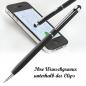 Preview: 10 Touchpen Drehkugelschreiber mit Namensgravur - aus Edelstahl - Farbe: schwarz