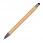 Preview: 10 Touchpen Holzkugelschreiber aus Bambus mit Gravur / Stylusfarbe: schwarz