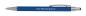 Preview: 10 Touchpen Kugelschreiber aus Metall mit Gravur / gummiert / Farbe: blau