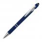 Preview: 10 Touchpen Kugelschreiber aus Metall mit Namensgravur - mit Muster - dunkelblau