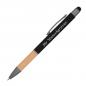 Preview: 10 Touchpen Kugelschreiber mit Griffzone aus Bambus mit Gravur / 10 Farben