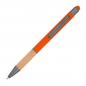 Preview: 10 Touchpen Kugelschreiber mit Griffzone aus Bambus mit Gravur / Farbe: orange