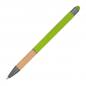 Preview: 10 Touchpen Kugelschreiber mit Griffzone aus Bambus mit Gravur / Farbe:apfelgrün