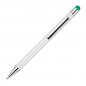 Preview: 10 Touchpen Kugelschreiber mit Namensgravur / aus Metall - Stylusfarbe: grün