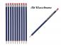 Preview: 100 Bleistifte mit Radierer - HB - Farbe: lackiert blau - mit Namensgravur