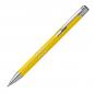 Preview: 100 Kugelschreiber aus Metall mit Gravur / vollfarbig lackiert / gelb (matt)