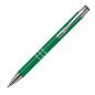 Preview: 100 Kugelschreiber aus Metall mit Gravur / vollfarbig lackiert / grün (matt)