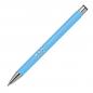 Preview: 100 Kugelschreiber aus Metall mit Gravur / vollfarbig lackiert / hellblau (matt)