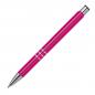 Preview: 100 Kugelschreiber aus Metall mit Gravur / vollfarbig lackiert / pink (matt)
