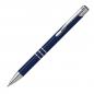 Preview: 100 Kugelschreiber aus Metall mit Gravur / vollfarbig lackiert dunkelblau (matt)