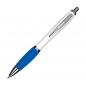 Preview: 100 Kugelschreiber mit Gravur / aus Kunststoff / Farbe: weiß-blau
