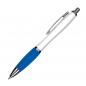 Preview: 100 Kugelschreiber mit Gravur / aus Kunststoff / Farbe: weiß-blau