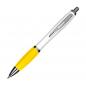 Preview: 100 Kugelschreiber mit Gravur / aus Kunststoff / Farbe: weiß-gelb