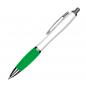 Preview: 100 Kugelschreiber mit Gravur / aus Kunststoff / Farbe: weiß-grün