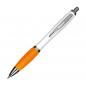 Preview: 100 Kugelschreiber mit Gravur / aus Kunststoff / Farbe: weiß-orange