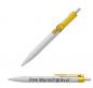 Preview: 100x Druckkugelschreiber mit Gravur / "Fingerzeig" / Clipfarbe: gelb