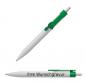 Preview: 100x Druckkugelschreiber mit Gravur / "Fingerzeig" / Clipfarbe: grün
