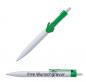 Preview: 100x Druckkugelschreiber mit Gravur / "Hände" / Clipfarbe: grün