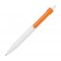 Preview: 100x Druckkugelschreiber mit Namensgravur - Farbe: weiß-orange