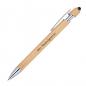 Preview: 10x Holz-Touchpen-Kugelschreiber mit Gravur / aus Bambus