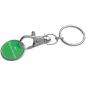 Preview: 10x Metall Schlüsselanhänger mit Gravur / mit Einkaufschip / Farbe: grün
