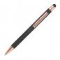 Preview: 10x Touchpen Kugelschreiber mit Gravur / aus Metall / Farbe: rosegold-anthrazit