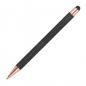 Preview: 10x Touchpen Kugelschreiber mit Gravur / aus Metall / Farbe: rosegold-anthrazit