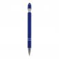 Preview: 10x Touchpen Kugelschreiber mit Namensgravur - aus Metall - Soft-Touch - blau