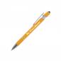 Preview: 10x Touchpen Kugelschreiber mit Namensgravur - aus Metall - Soft-Touch - gelb