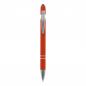 Preview: 10x Touchpen Kugelschreiber mit Namensgravur - aus Metall - Soft-Touch - orange