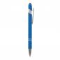 Preview: 10x Touchpen Kugelschreiber mit Namensgravur -aus Metall - Soft-Touch - hellblau