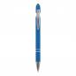 Preview: 10x Touchpen Kugelschreiber mit Namensgravur -aus Metall - Soft-Touch - hellblau