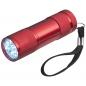 Preview: 3x LED Alu Taschenlampe mit Gravur / mit 9 LED / Farbe: je 1x schwarz, blau,rot