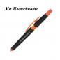 Preview: 5 Touchpen Kugelschreiber mit Namensgravur - mit Textmarker - Farbe: orange