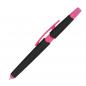 Preview: 5 Touchpen Kugelschreiber mit Namensgravur - mit Textmarker - Farbe: pink