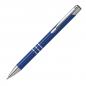 Preview: 50 Kugelschreiber aus Metall mit Gravur / vollfarbig lackiert / blau (matt)