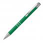 Preview: 50 Kugelschreiber aus Metall mit Gravur / vollfarbig lackiert / grün (matt)