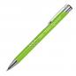 Preview: 50 Kugelschreiber aus Metall mit Gravur / vollfarbig lackiert / hellgrün (matt)
