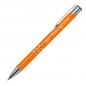 Preview: 50 Kugelschreiber aus Metall mit Gravur / vollfarbig lackiert / orange (matt)