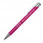 Preview: 50 Kugelschreiber aus Metall mit Gravur / vollfarbig lackiert / pink (matt)
