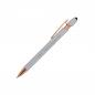 Preview: 5x Touchpen Kugelschreiber "Roségold" mit Gravur / aus Metall / Farbe: silber